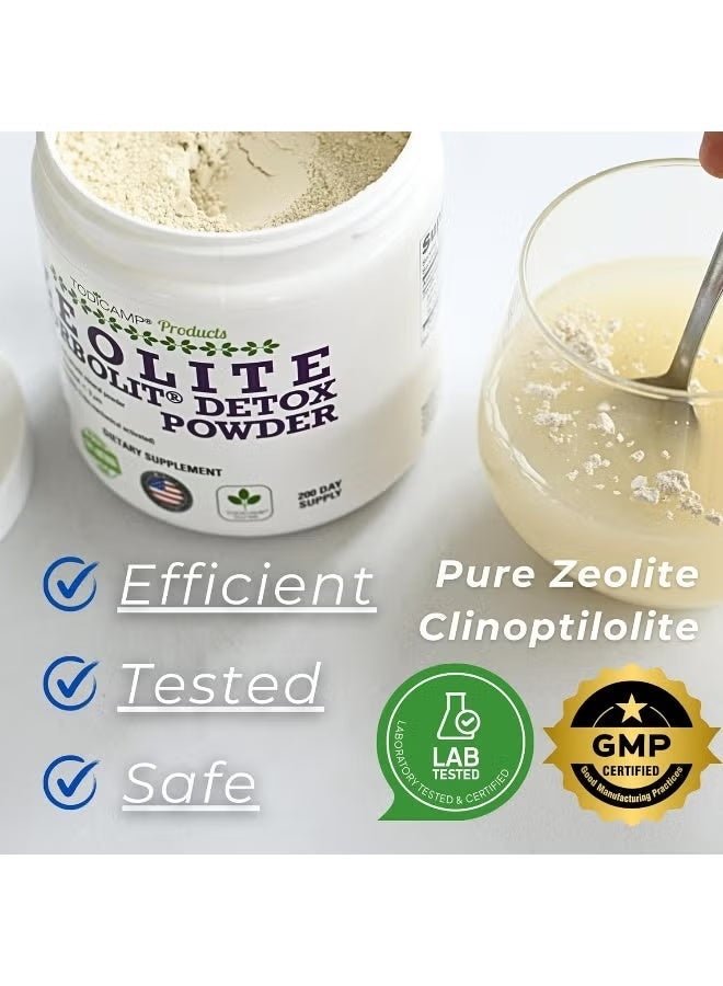 TODICAMP Zeolite Powder - Zeolite Clinoptilolite Powder Sorbolit Ultra FINE 1-2 µm 95% - 3X Activated - 200g - 7.05oz - Zeolite Powder Supplement - 200 Days Supply - Image 3